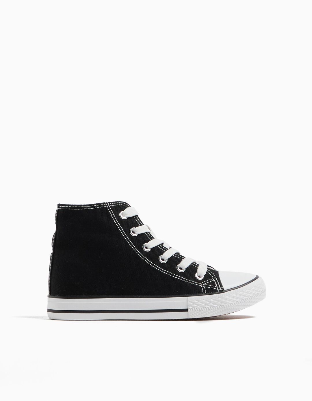 Sapatilhas em Tela High Top, Criança, Preto