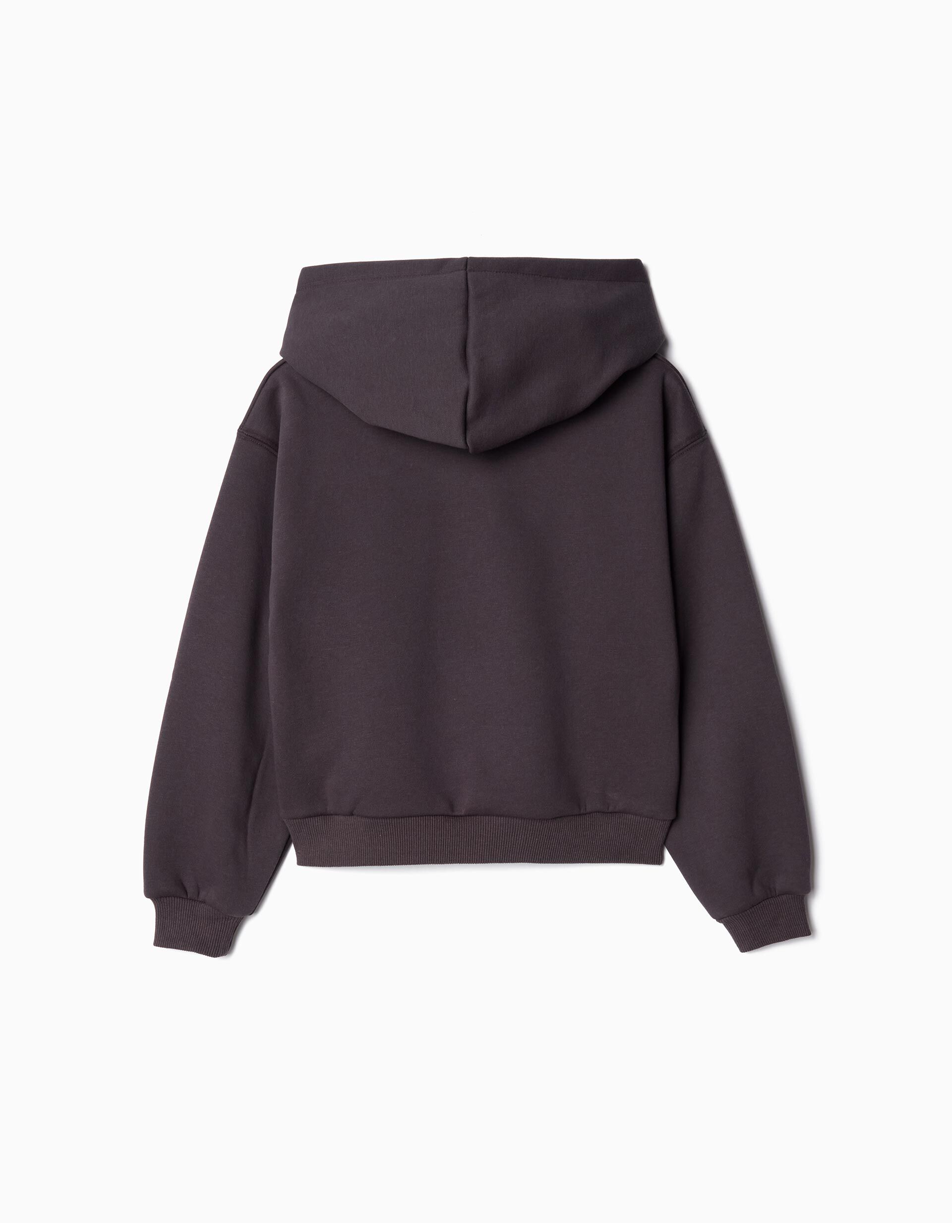 Comprar Online Sweatshirt Capuz Estampado, Menina, Cinzento Escuro
