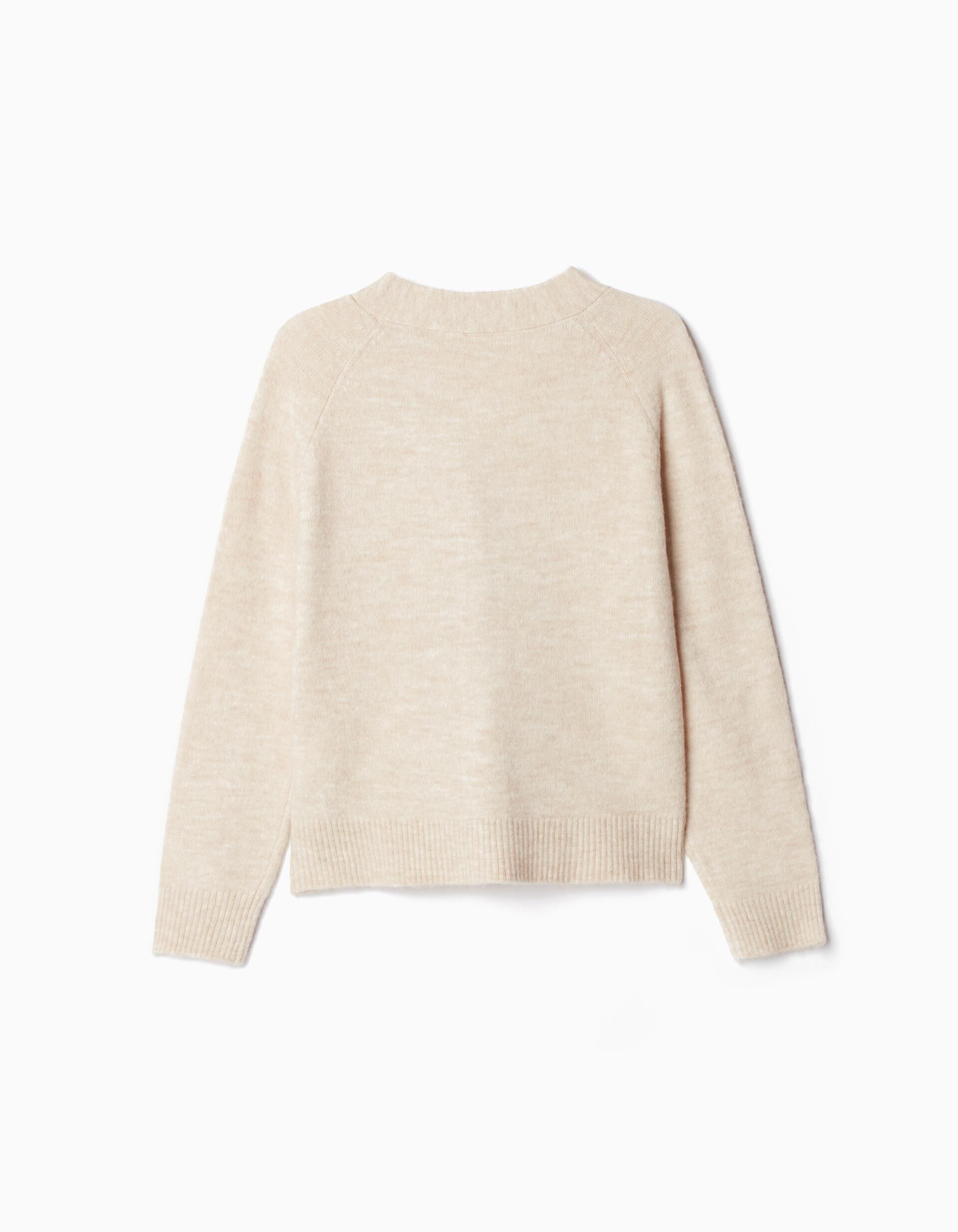 Comprar Online Casaco de Malha, Menina, Bege Claro