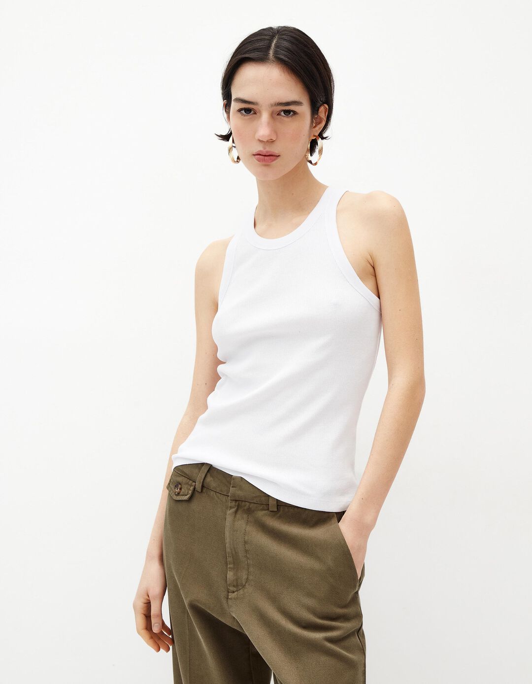 Top B&aacute;sico, Mulher, Branco