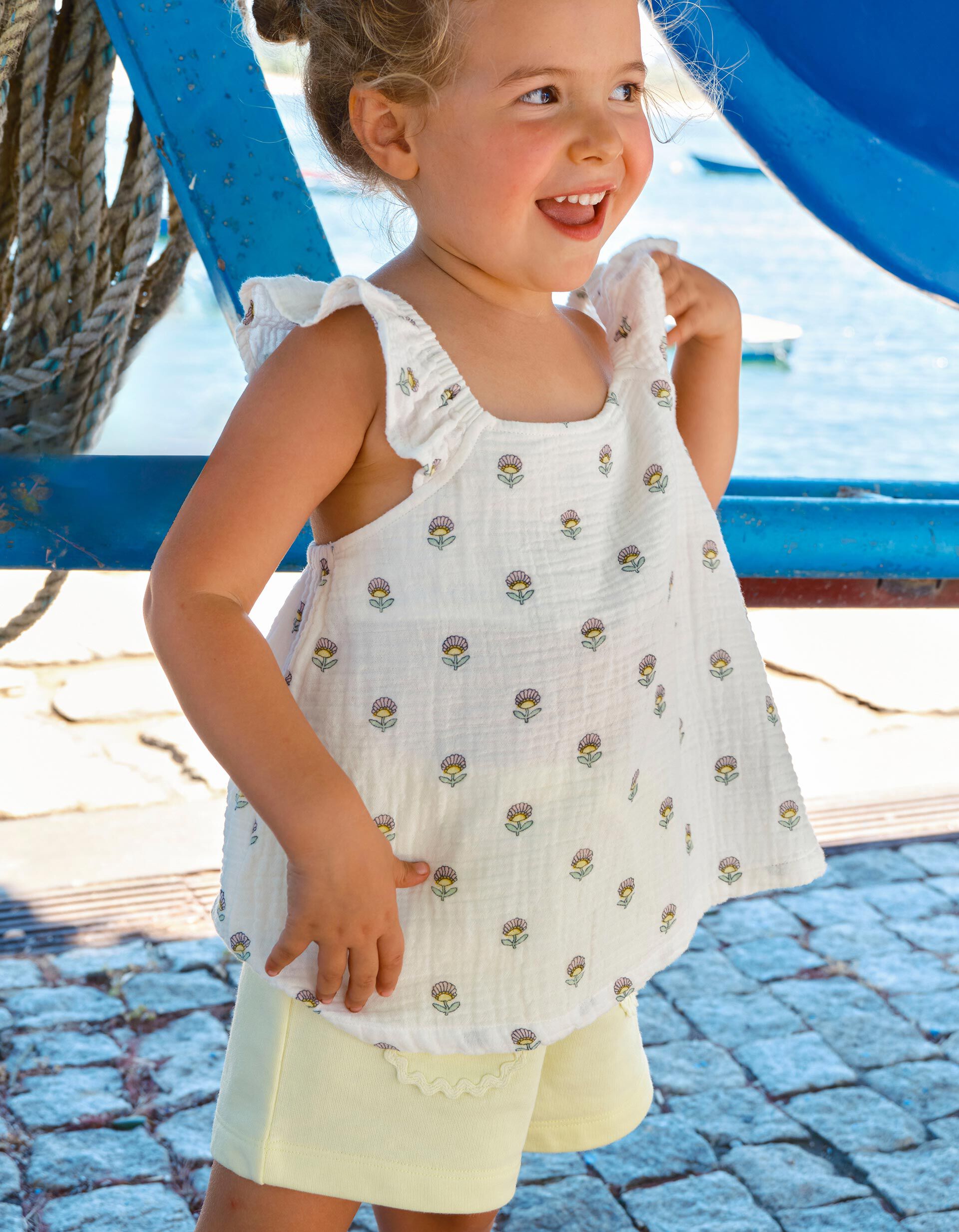 Cal&ccedil;&otilde;es de Felpa, Menina, Amarelo