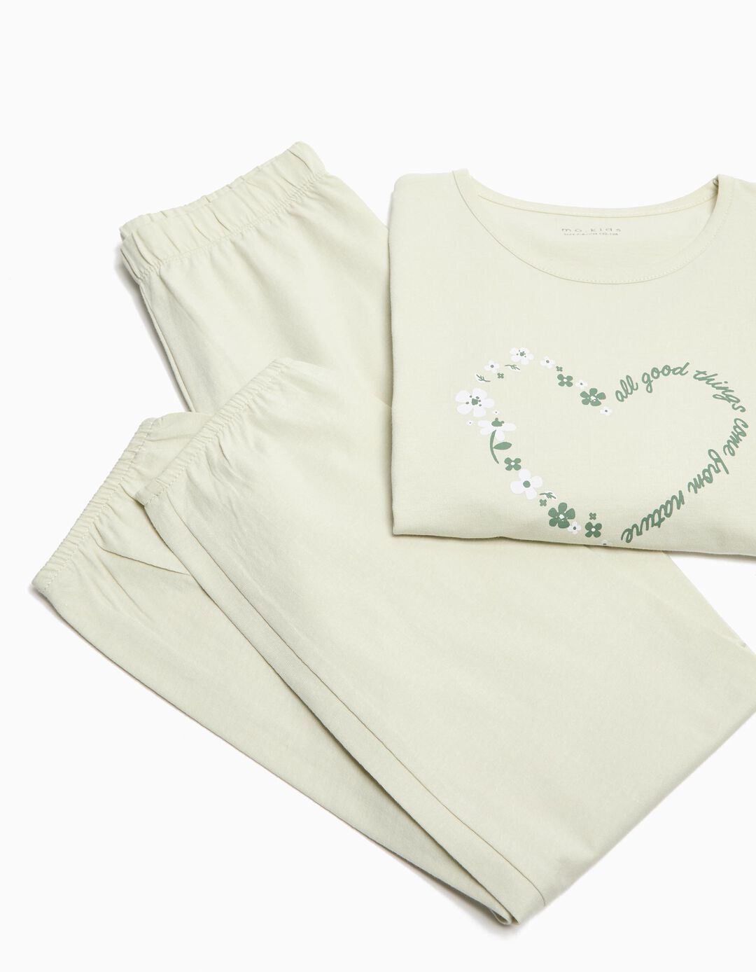 Pijama Jersey, Menina, Verde Claro
