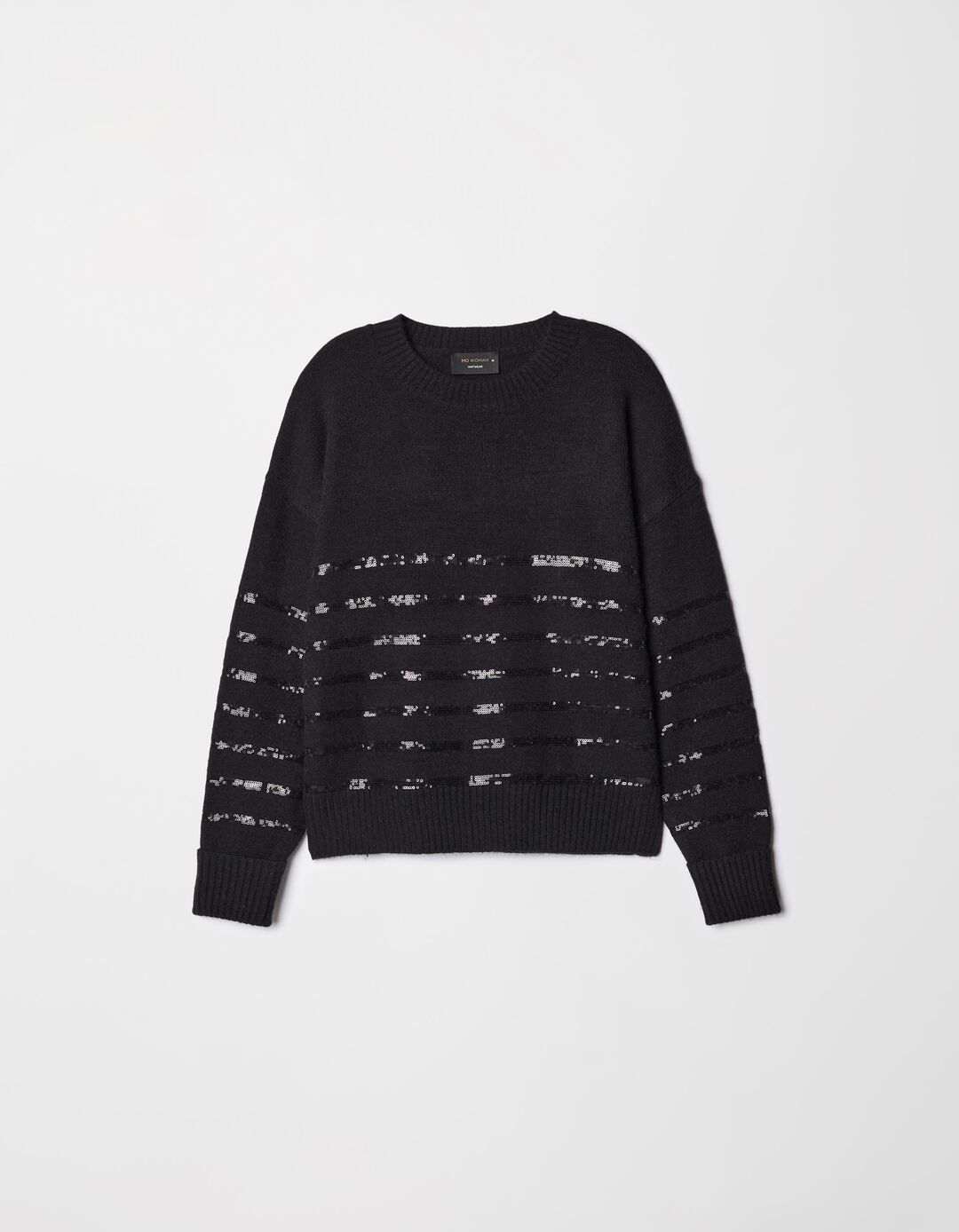 Camisola de Malha Lantejoulas, Mulher, Preto