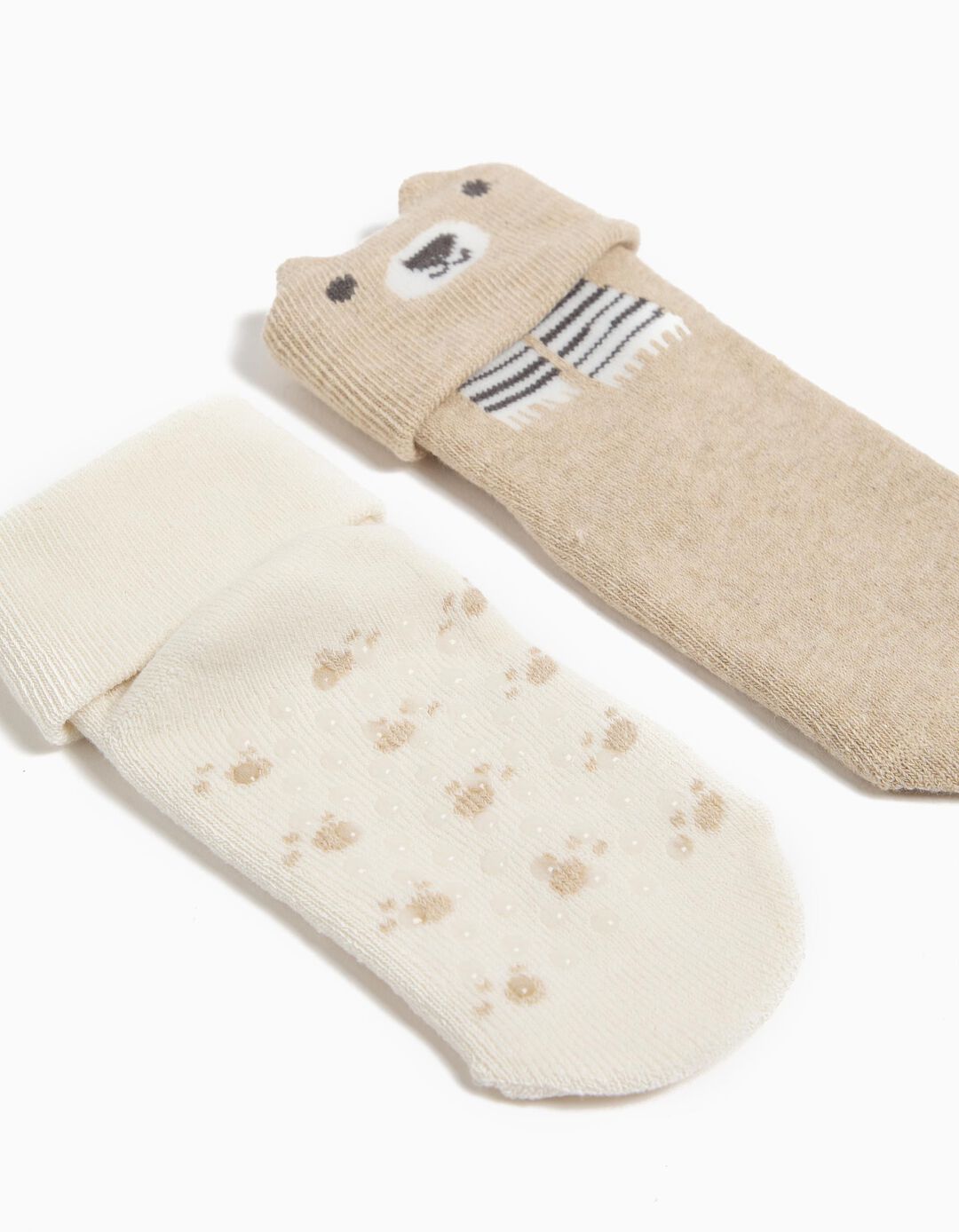Pack 2 Pares de Meias Antiderrapantes, Bebé, Multicor