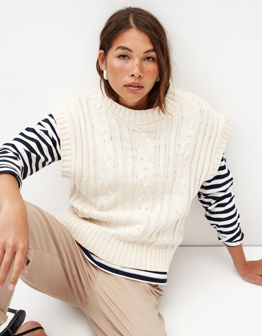 Comprar Online Colete Malha, Mulher, Cru
