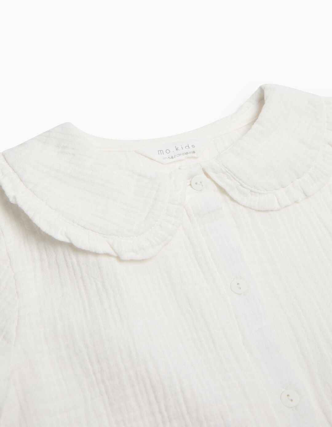 Blusa com Gola, Menina, Branco