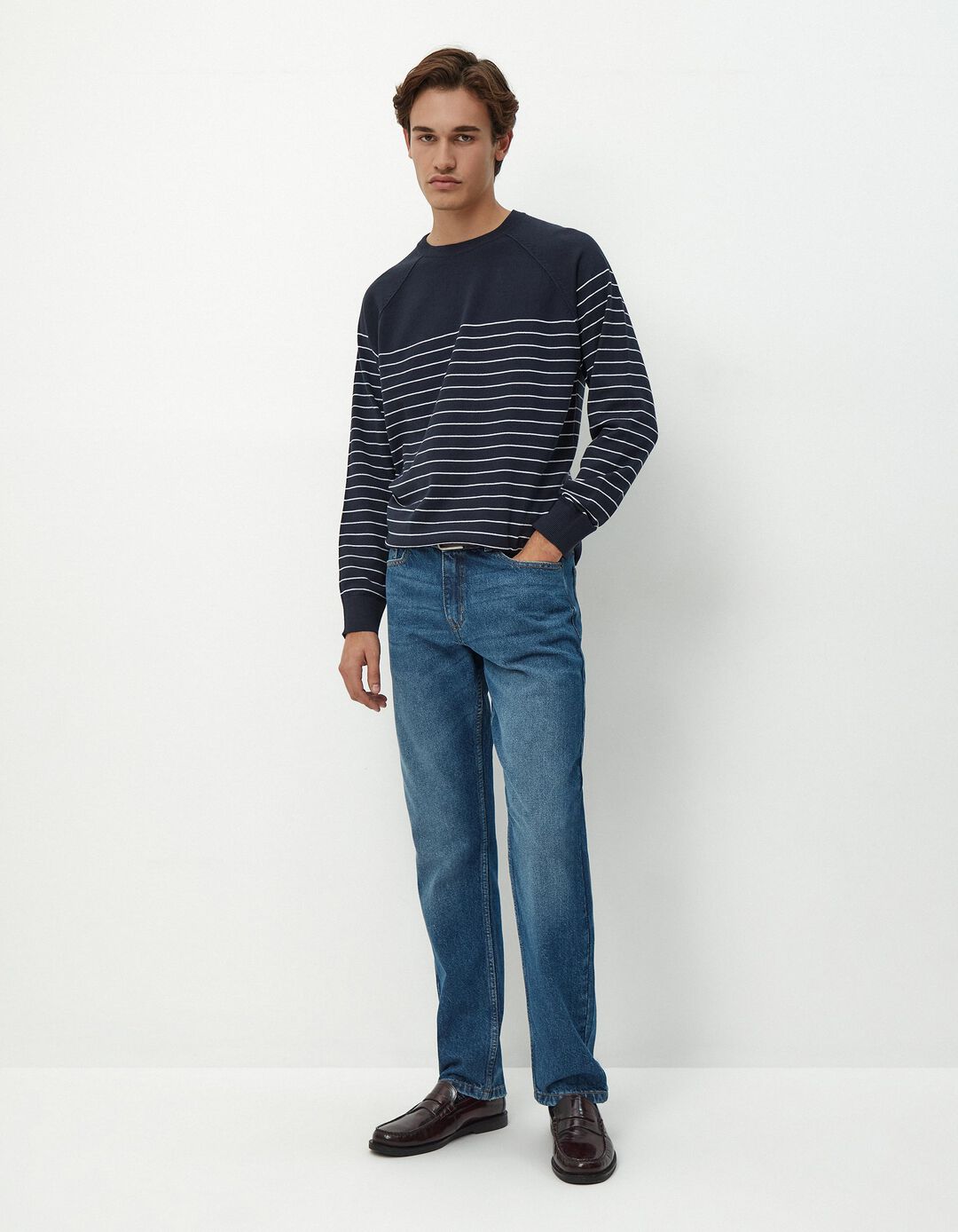 Calças de Ganga Slim Fit, Homem, Azul
