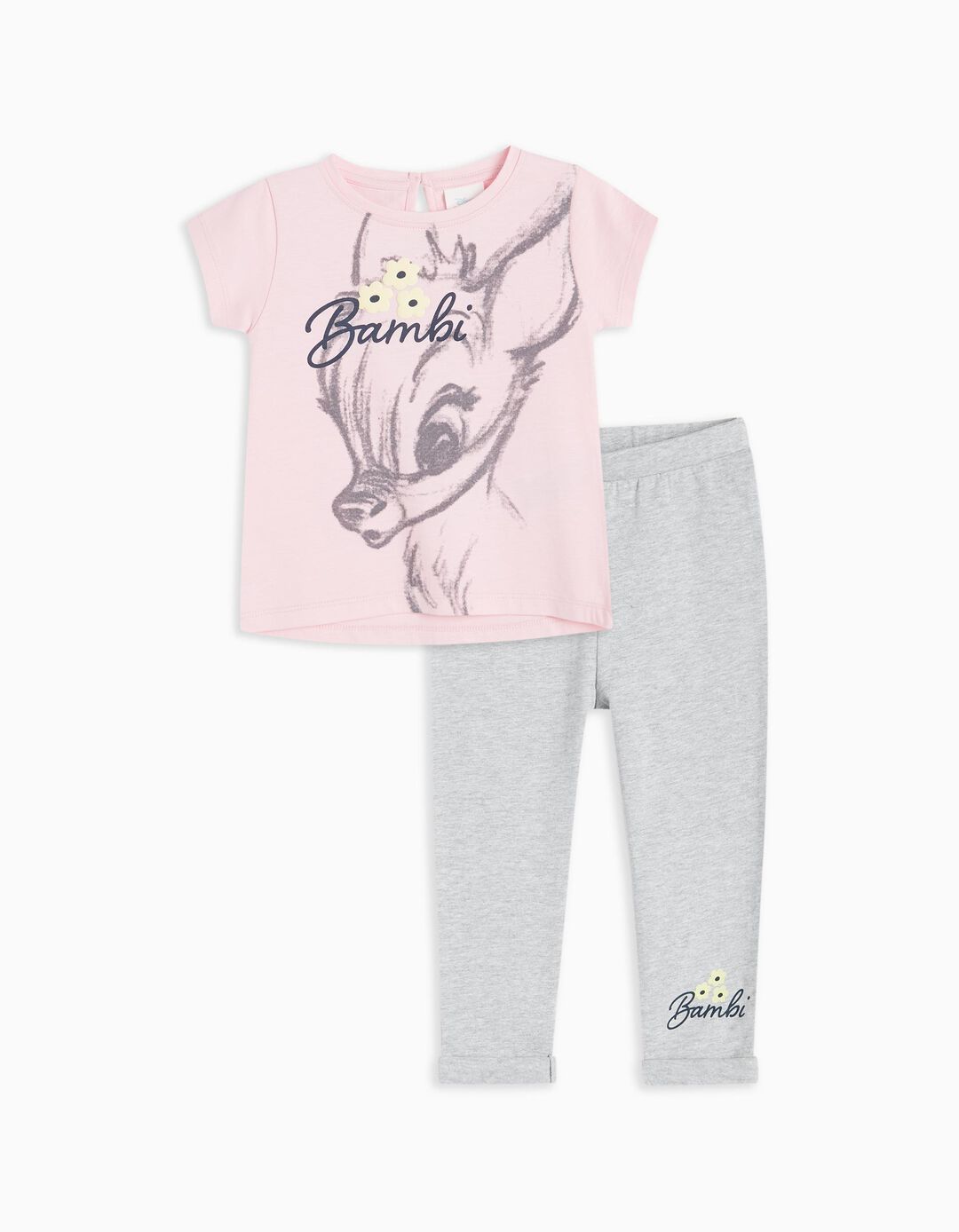 Conjunto T-shirt + Leggings 'Disney', Beb&eacute; Menina, Multicor