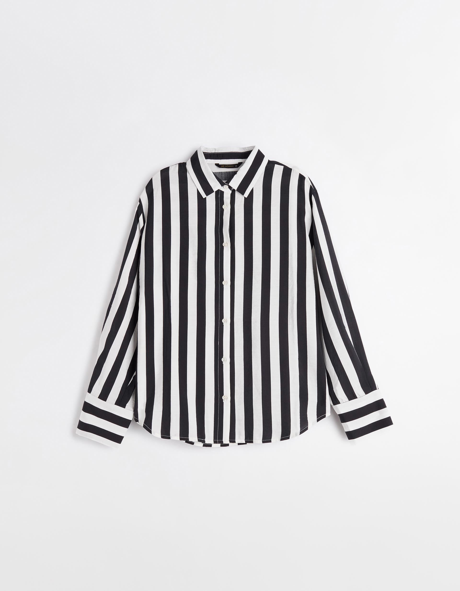 Comprar Online Camisa de Manga Comprida Riscas, Mulher, Preto