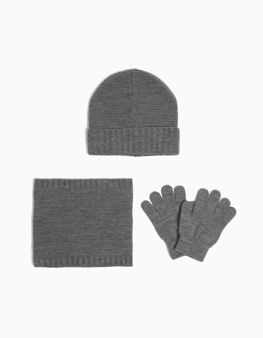Comprar Online Conjunto de Malha, Menino, Cinzento