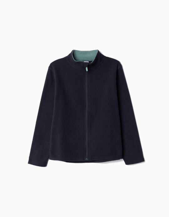 Comprar Online Casaco Polar Fecho de Correr, Menino, Azul Escuro