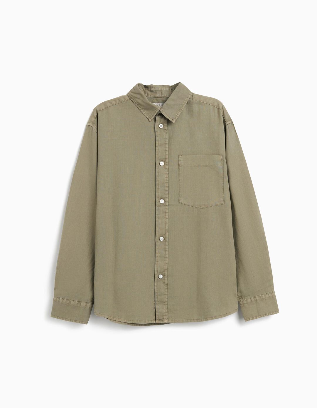 Camisa de Linho, Menino, Verde Escuro 