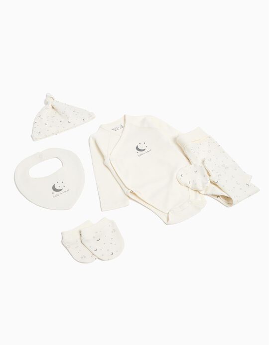 Comprar Online Conjunto 5 Peças Recém-Nascido, Bege Claro