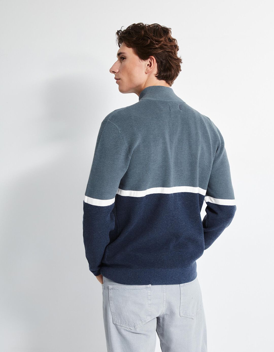 Camisola de Malha Fecho de Correr, Homem, Multicor