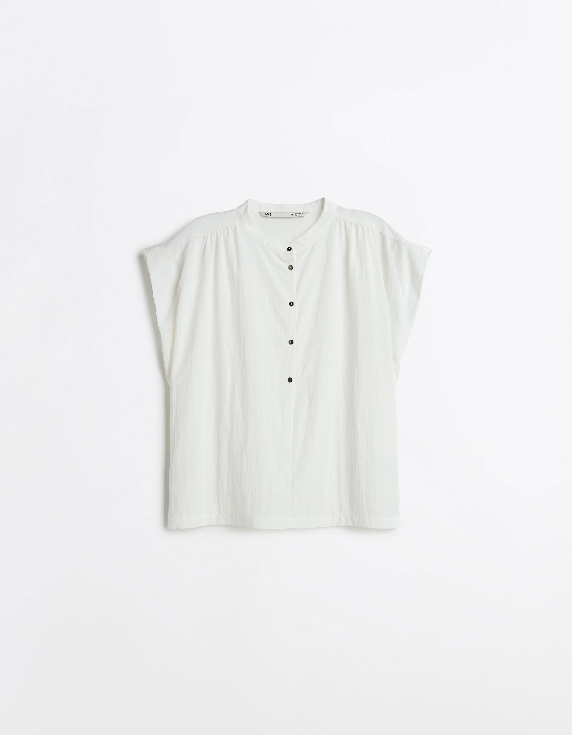 Blusa com Liocel, Mulher, Bege Claro 