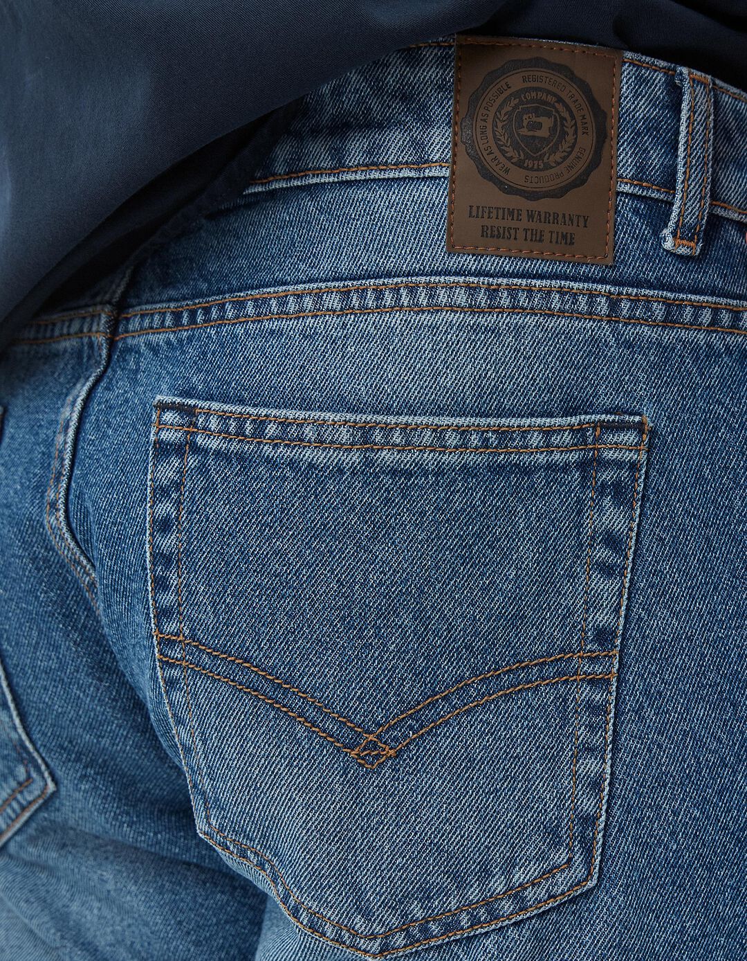 Calças de Ganga 'Straight fit', Homem, Azul