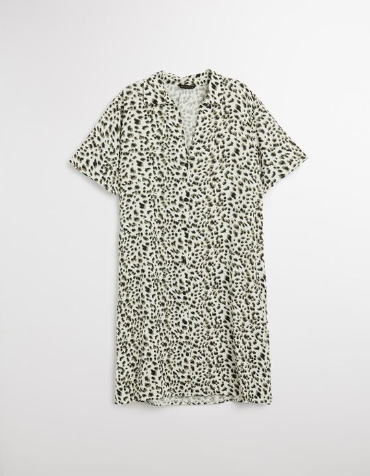 Comprar Online Vestido Leopardo, Mulher, Verde Escuro