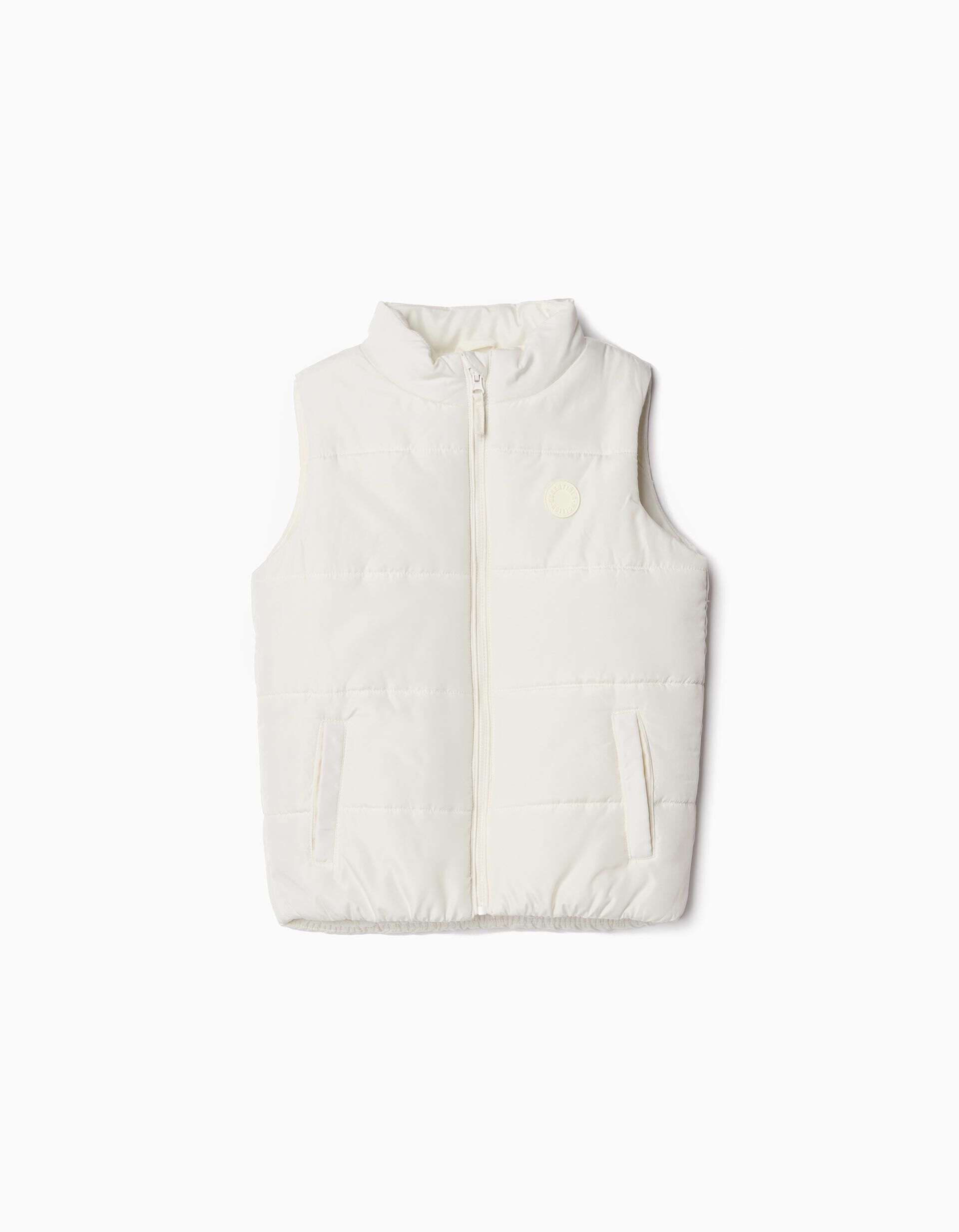 Colete Acolchoado, Menina, Branco