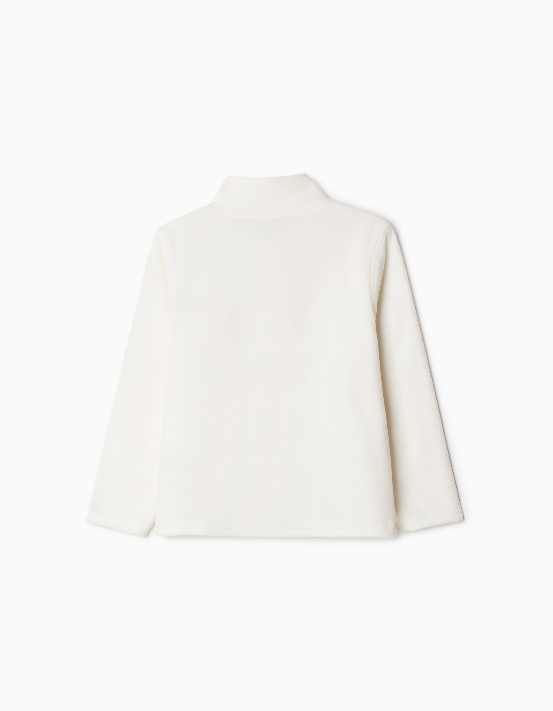 Comprar Online Casaco Polar Fecho de Correr, Menina, Branco