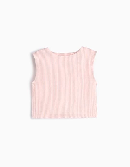Comprar Online Top Riscas, Menina, Salmão