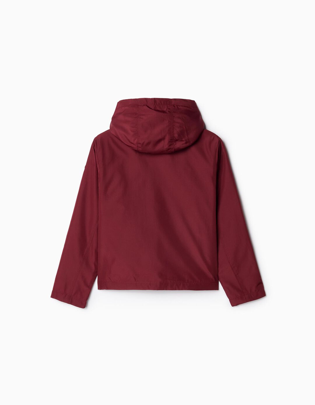 Parka Capuz Interior Polar, Menino, Vermelho Escuro