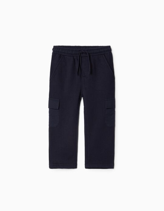 Comprar Online Calças de Felpa Cargo, Menino, Azul Escuro