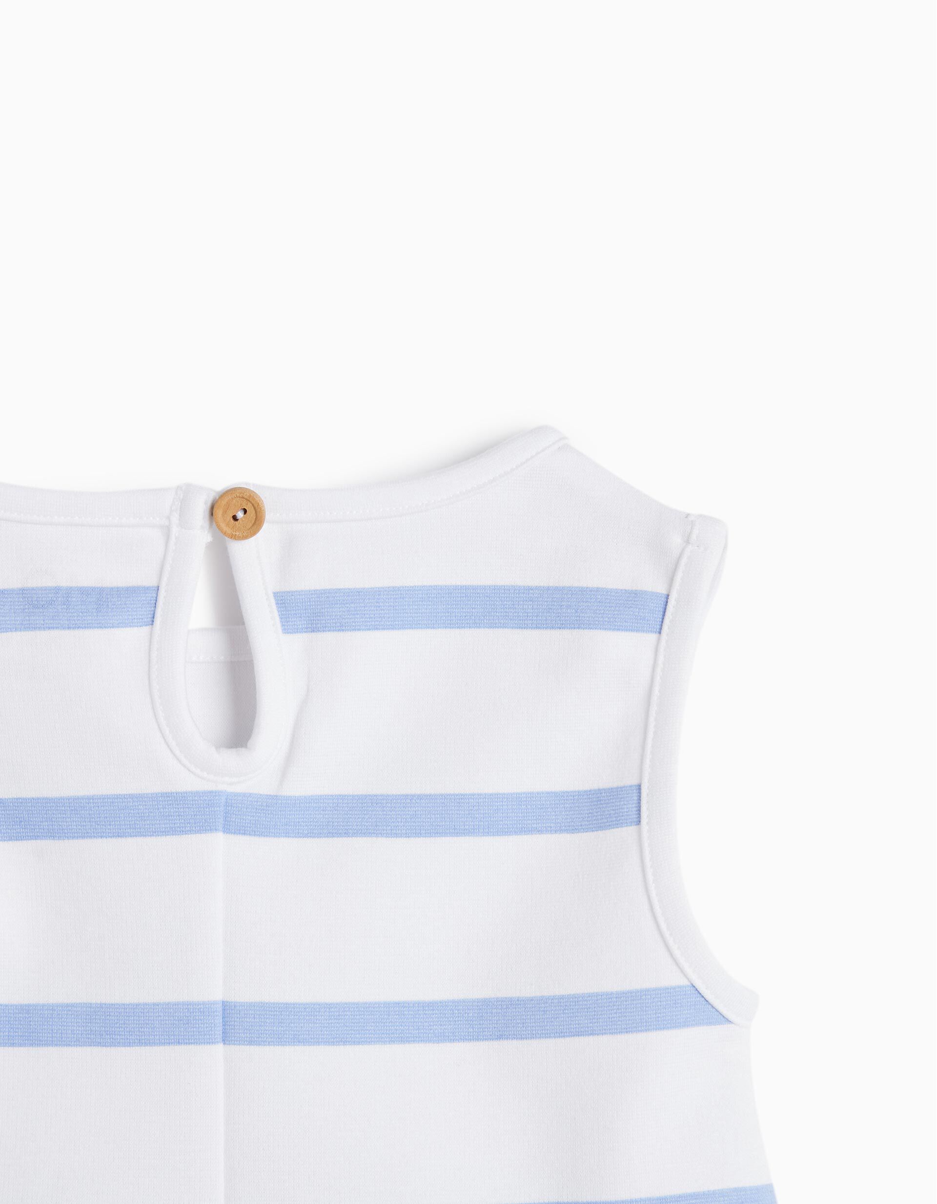 Comprar Online Conjunto Top + Cal&ccedil;&otilde;es Riscas, Beb&eacute; Menina, Azul Claro