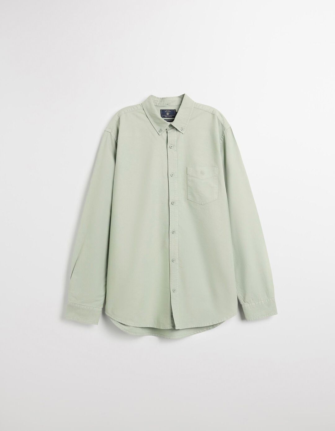 Camisa de Manga Comprida Oxford, Homem, Verde Claro 
