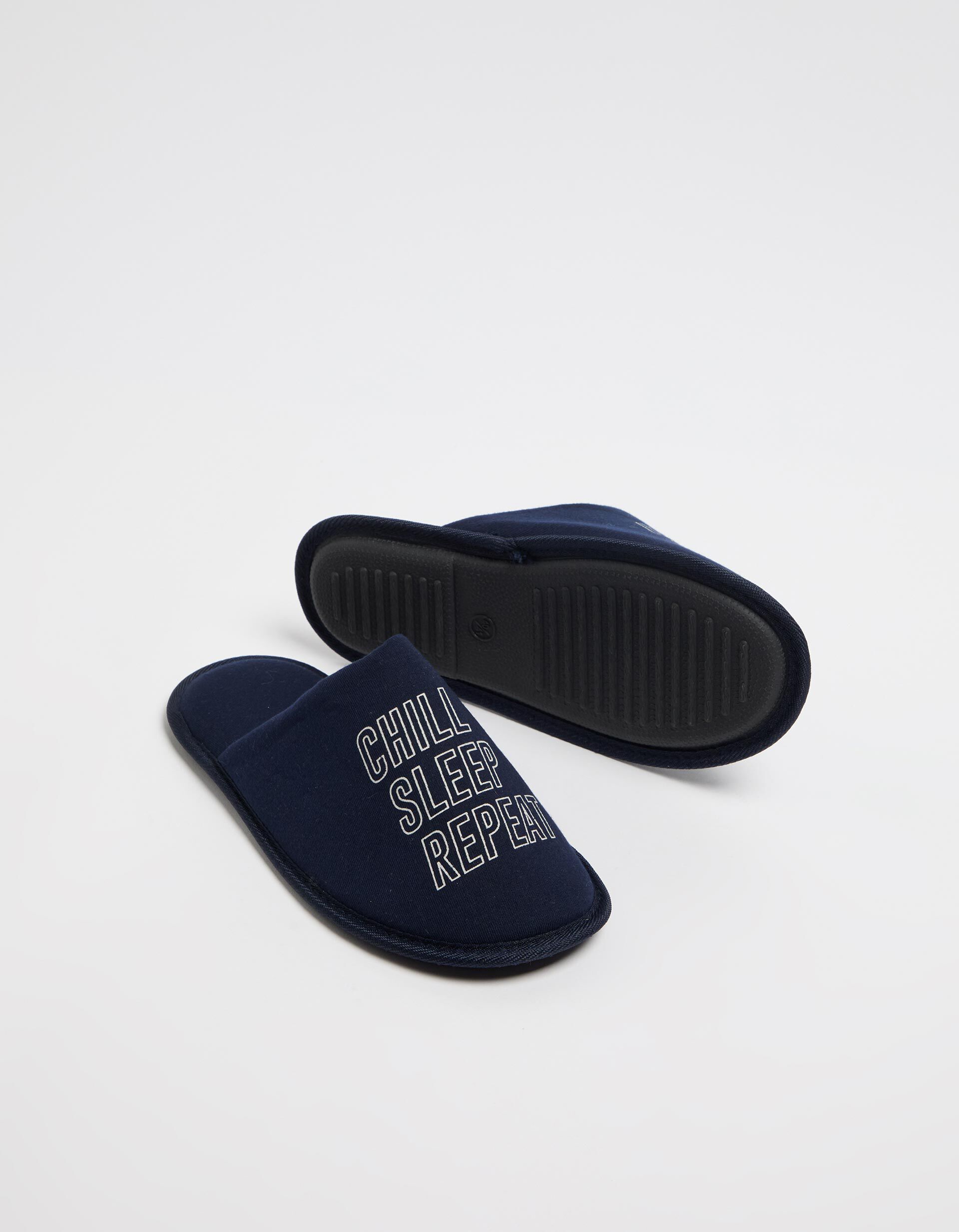 Comprar Online Chinelos Estampado, Homem, Azul Escuro