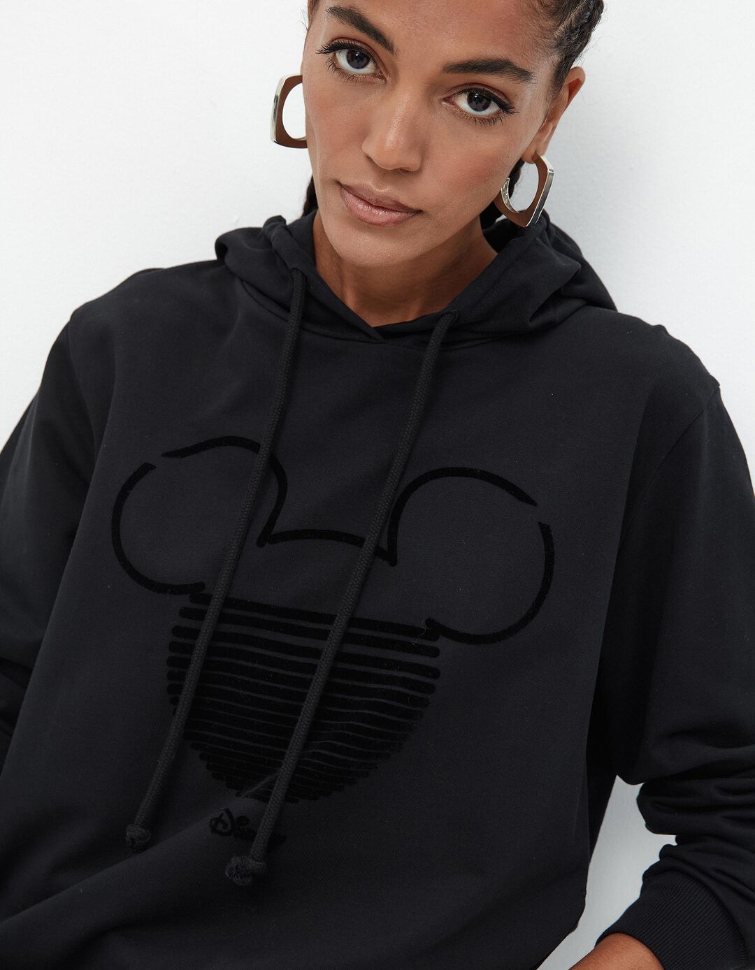 Sweatshirt Capuz 'Disney', Mulher, Preto