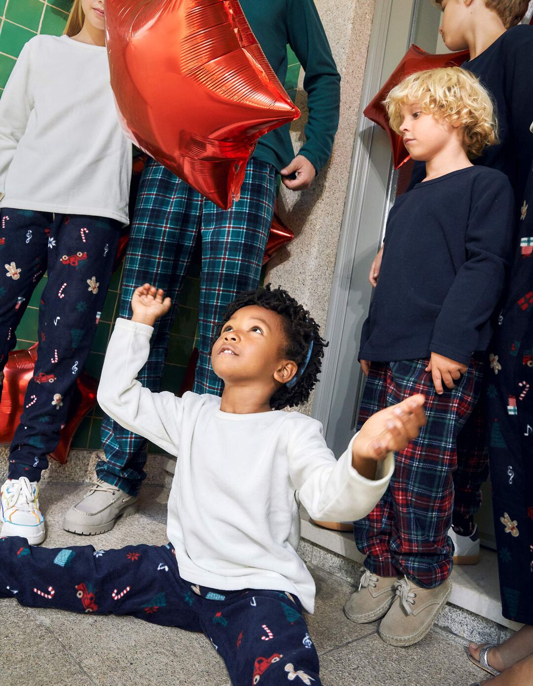 Pijama Polar Natal, Menina, Branco