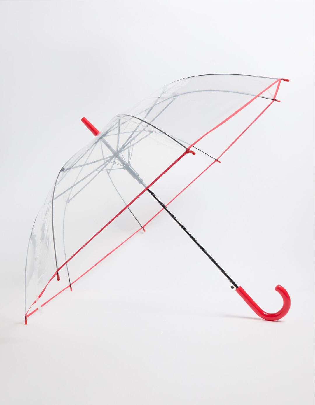 Guarda-Chuva Transparente, Mulher, Vermelho