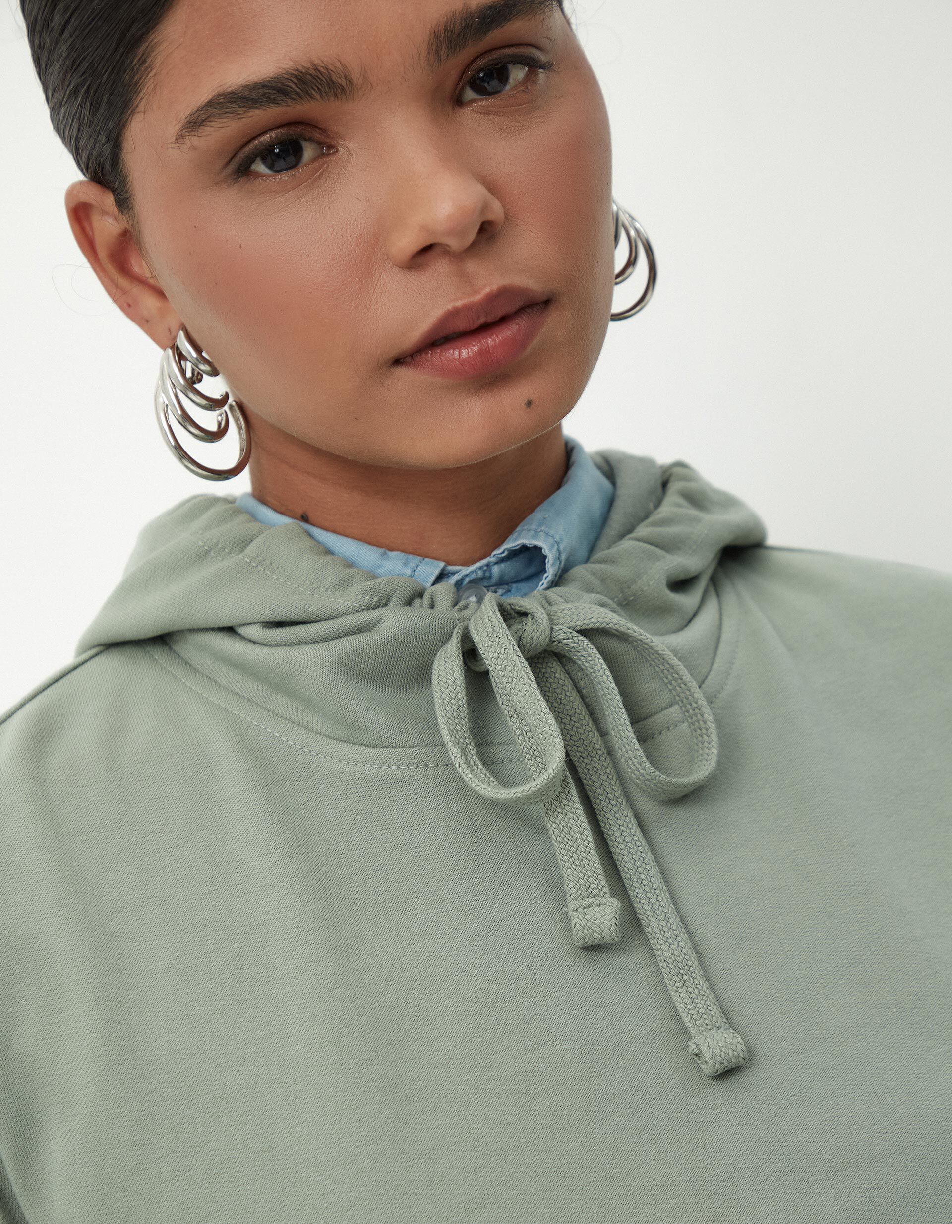 Comprar Online Sweatshirt Capuz, Mulher, Verde Claro