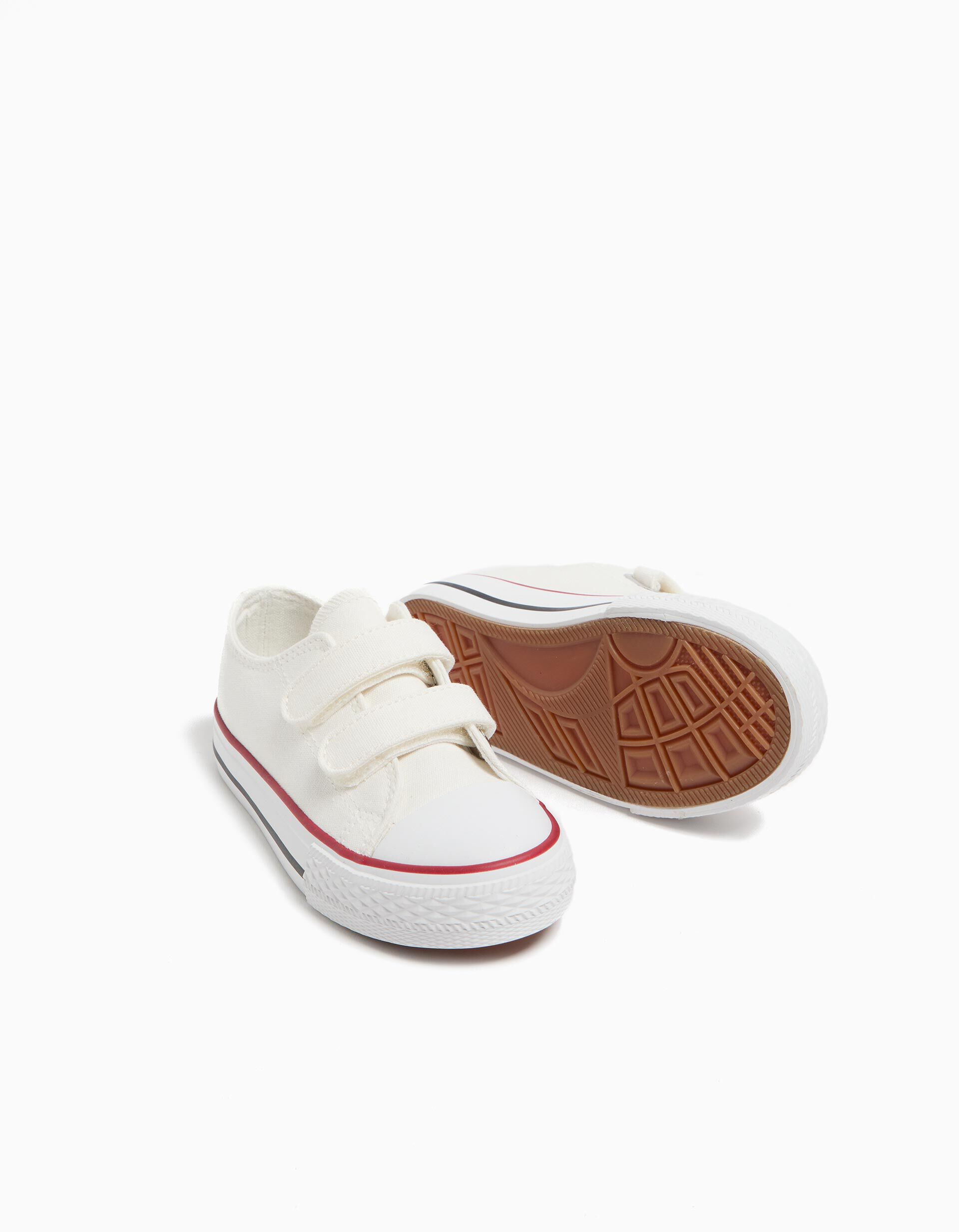 Comprar Online Sapatilhas em Tela Tiras Autoaderentes, Beb&eacute;, Branco