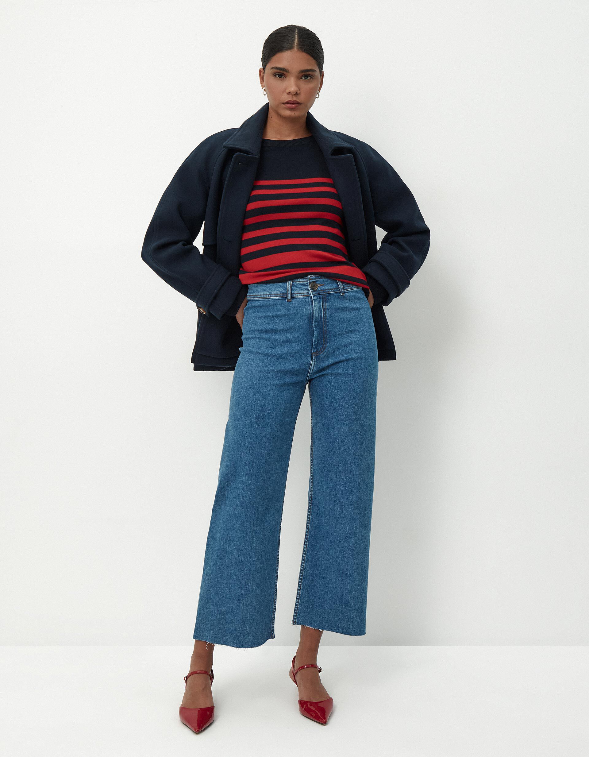 Cal&ccedil;as de Ganga Marine, Mulher, Azul