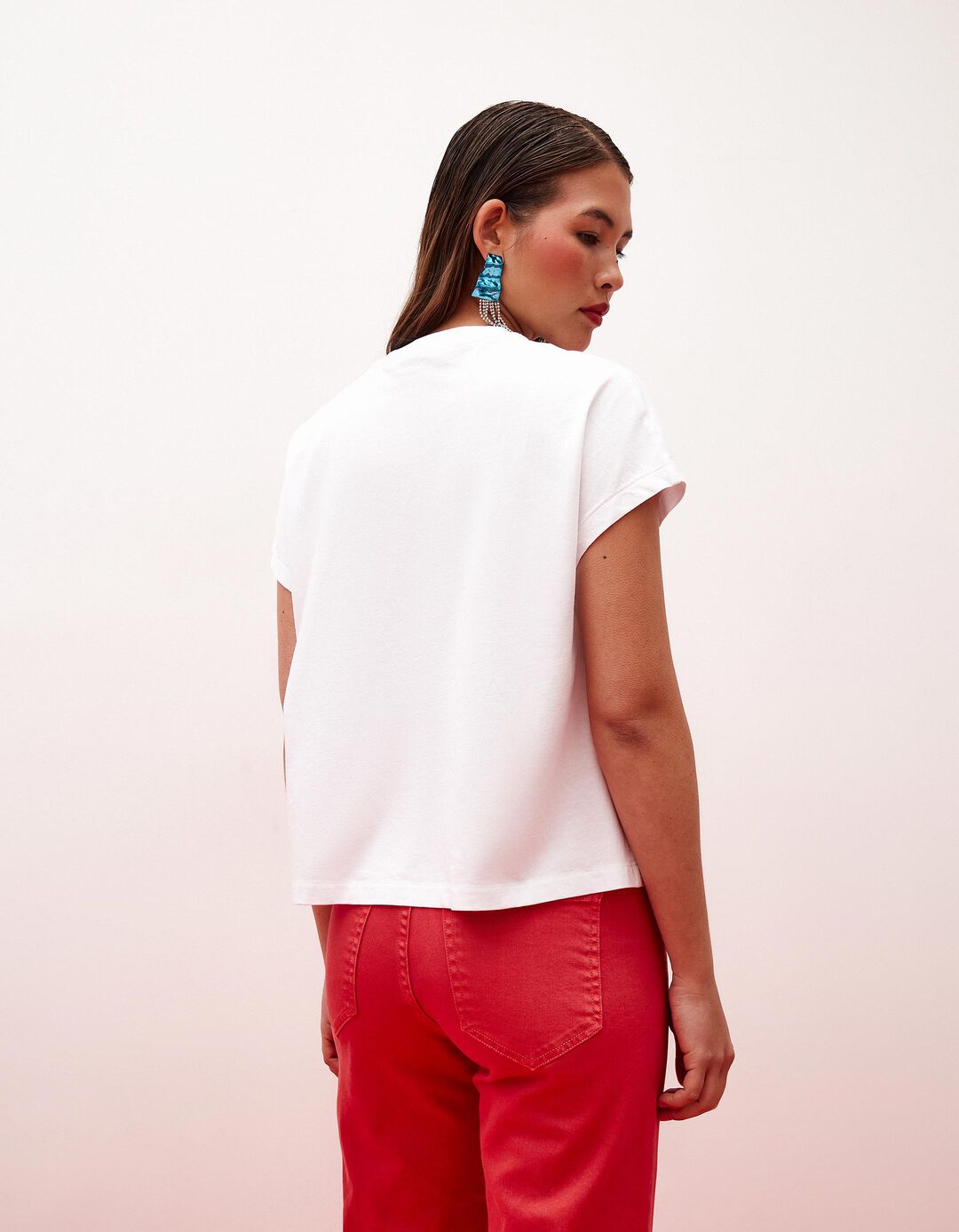 T-shirt 'Snoopy', Mulher, Branco