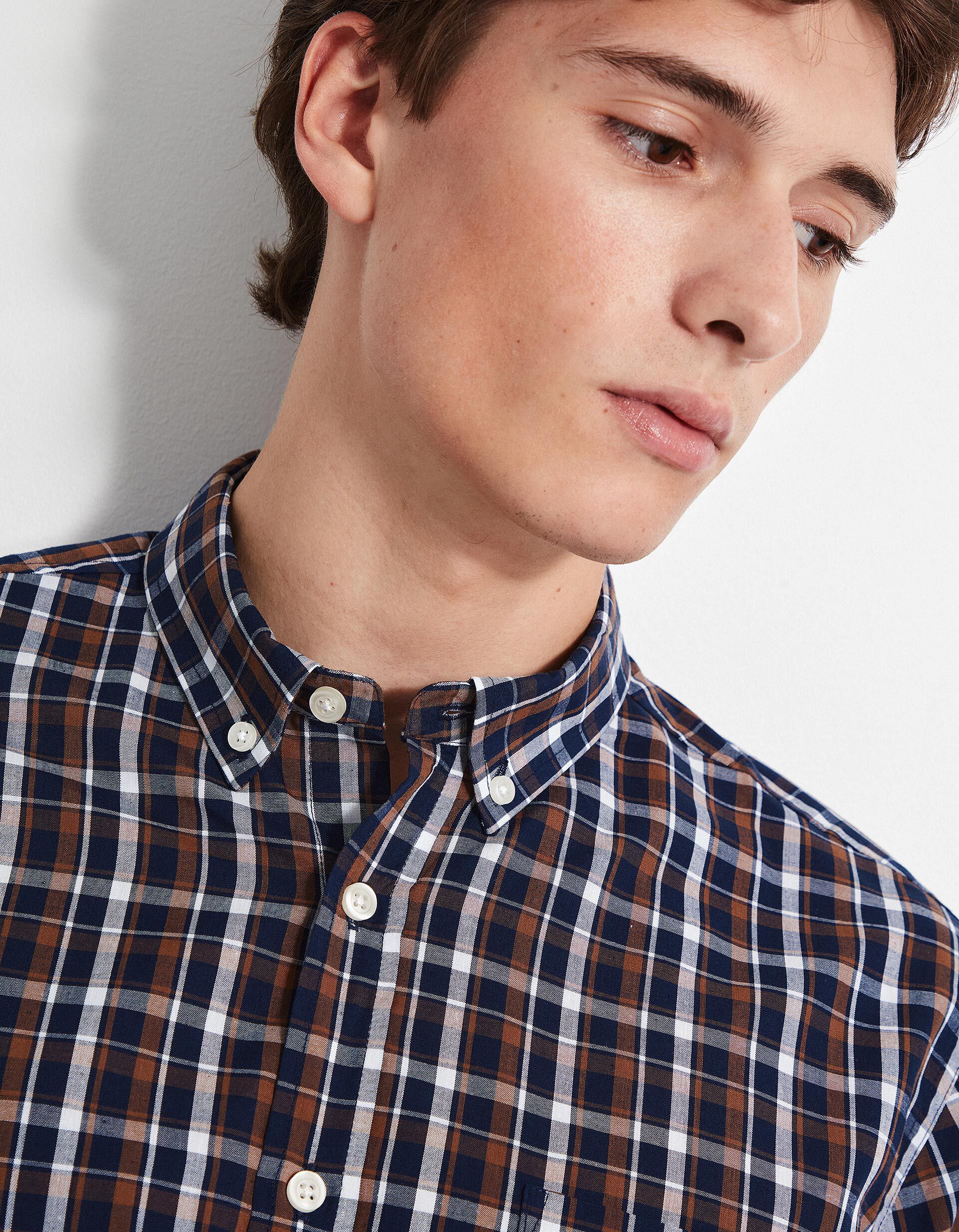 Comprar Online Camisa, Homem, Xadrez, Multicor 