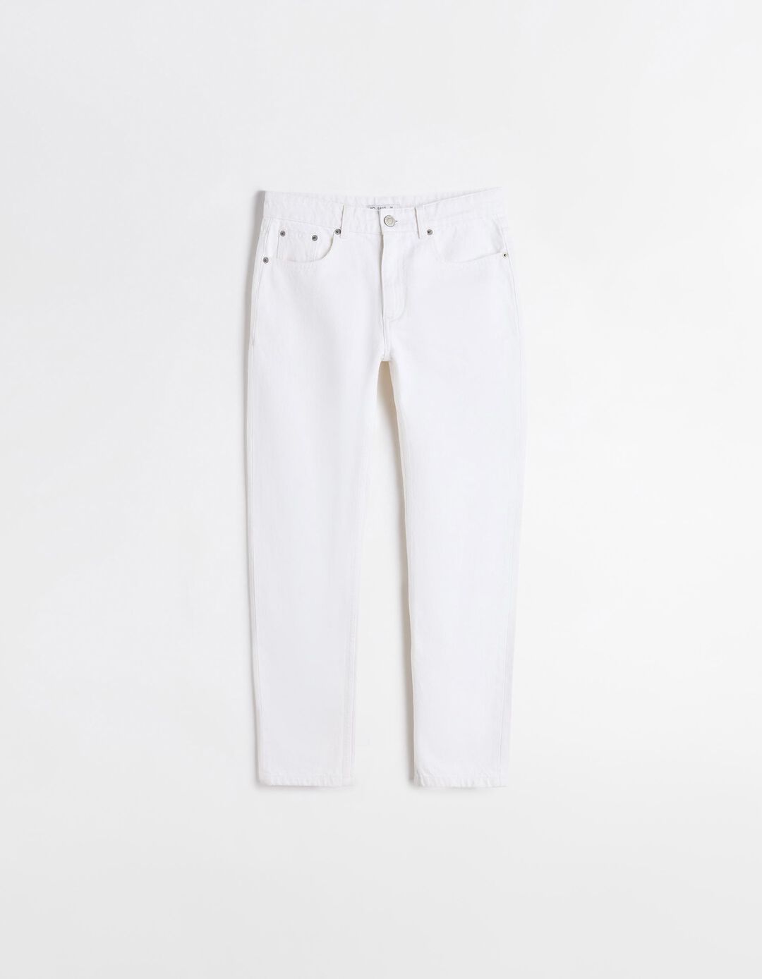 Calças de Ganga 'Medium Straight', Mulher, Branco