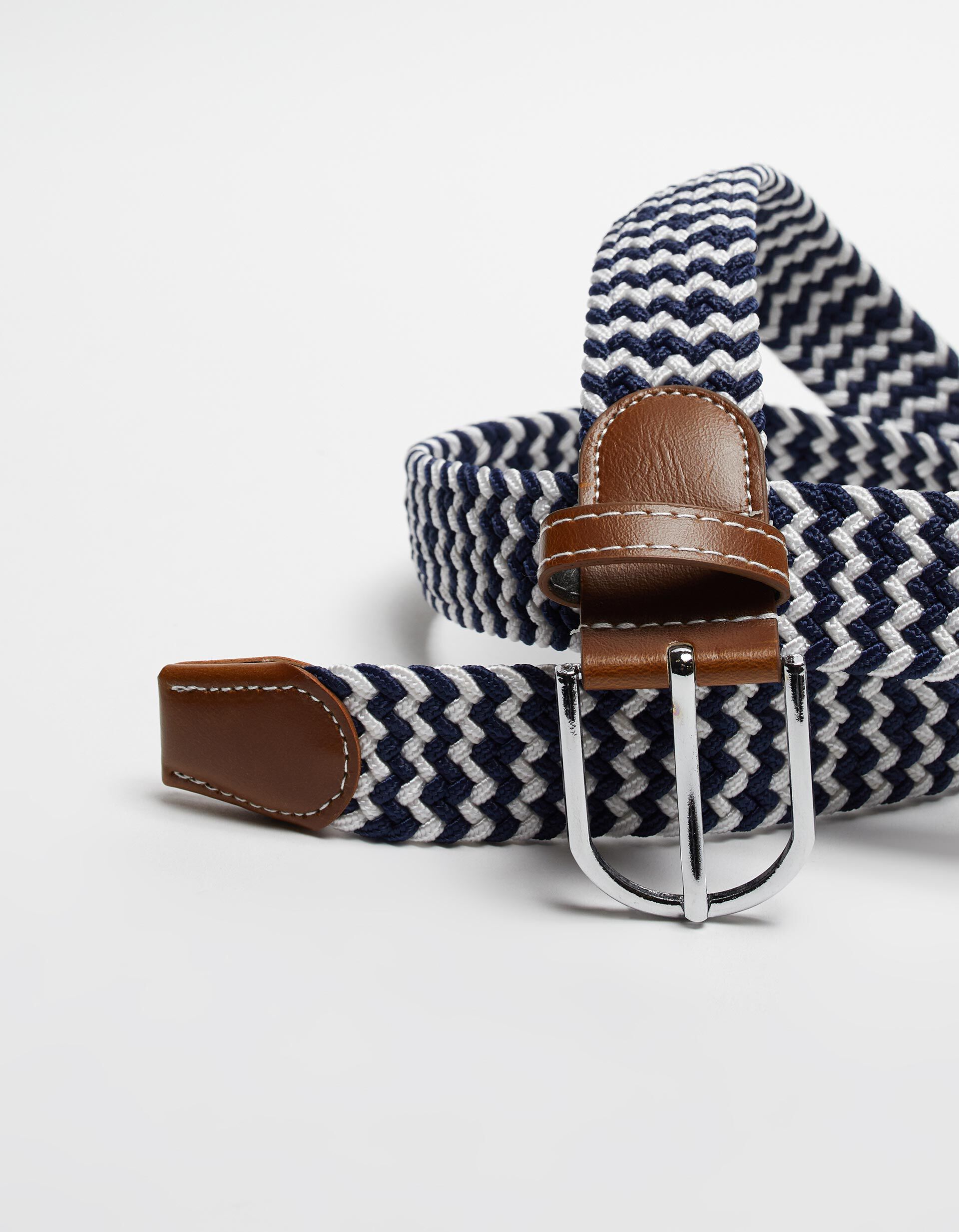 Comprar Online Cinto Riscas, Homem, Branco