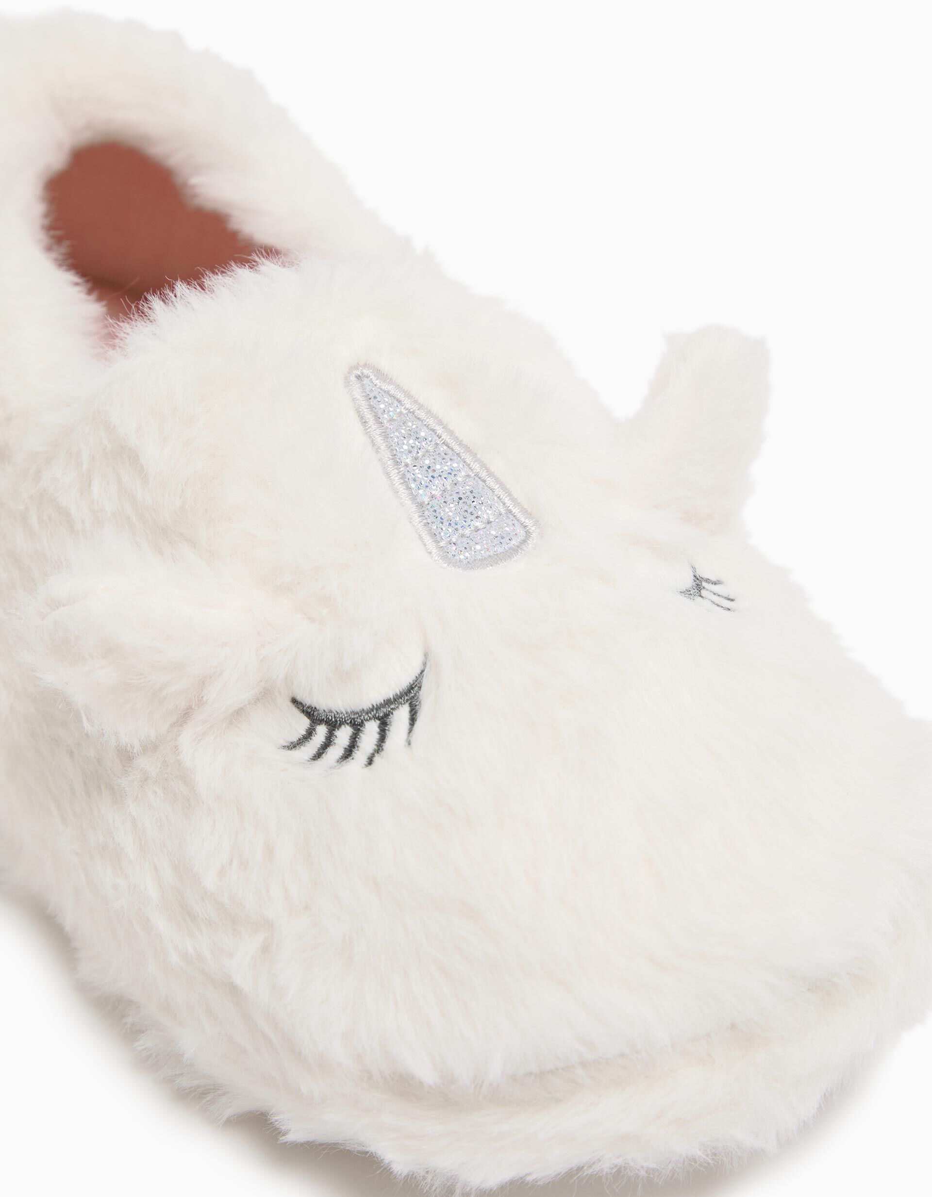 Comprar Online Pantufas Pelo Unic&oacute;rnio, Menina, Bege Claro