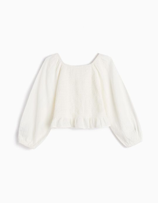Comprar Online Blusa de Manga Comprida, Menina, Branco