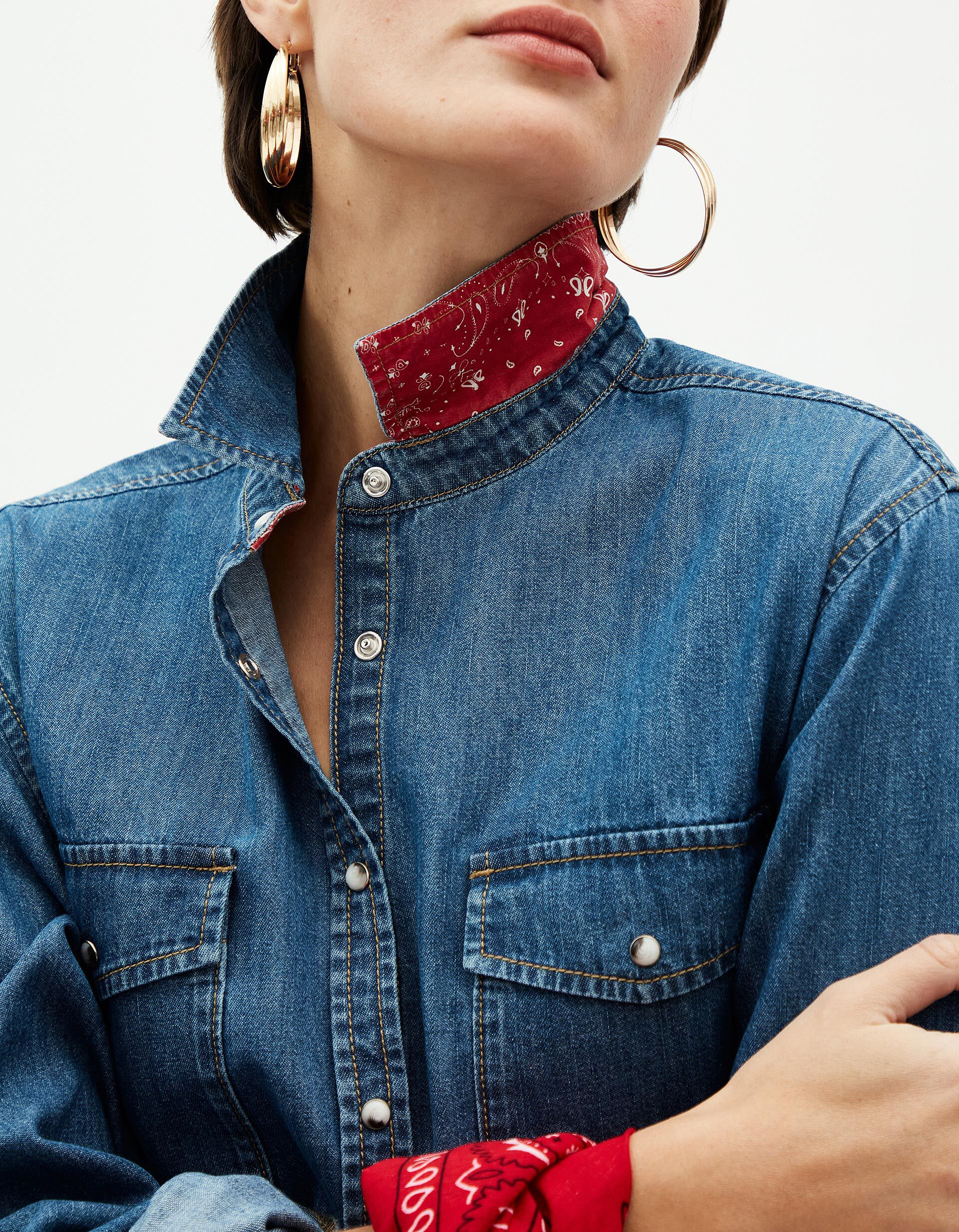 Comprar Online Sobrecamisa de Ganga, Mulher, Azul