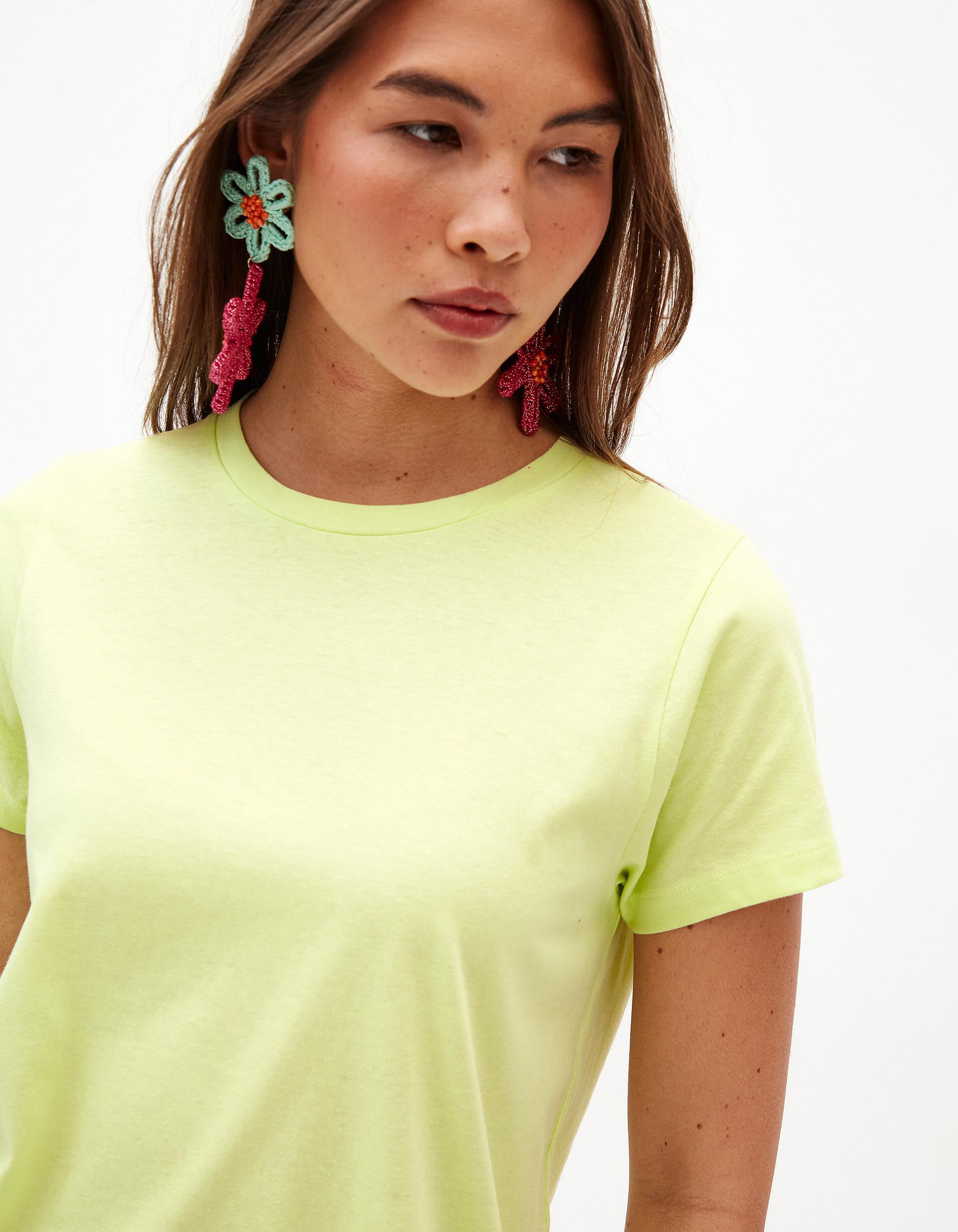 Comprar Online T-shirt B&aacute;sica, Mulher, Verde Claro