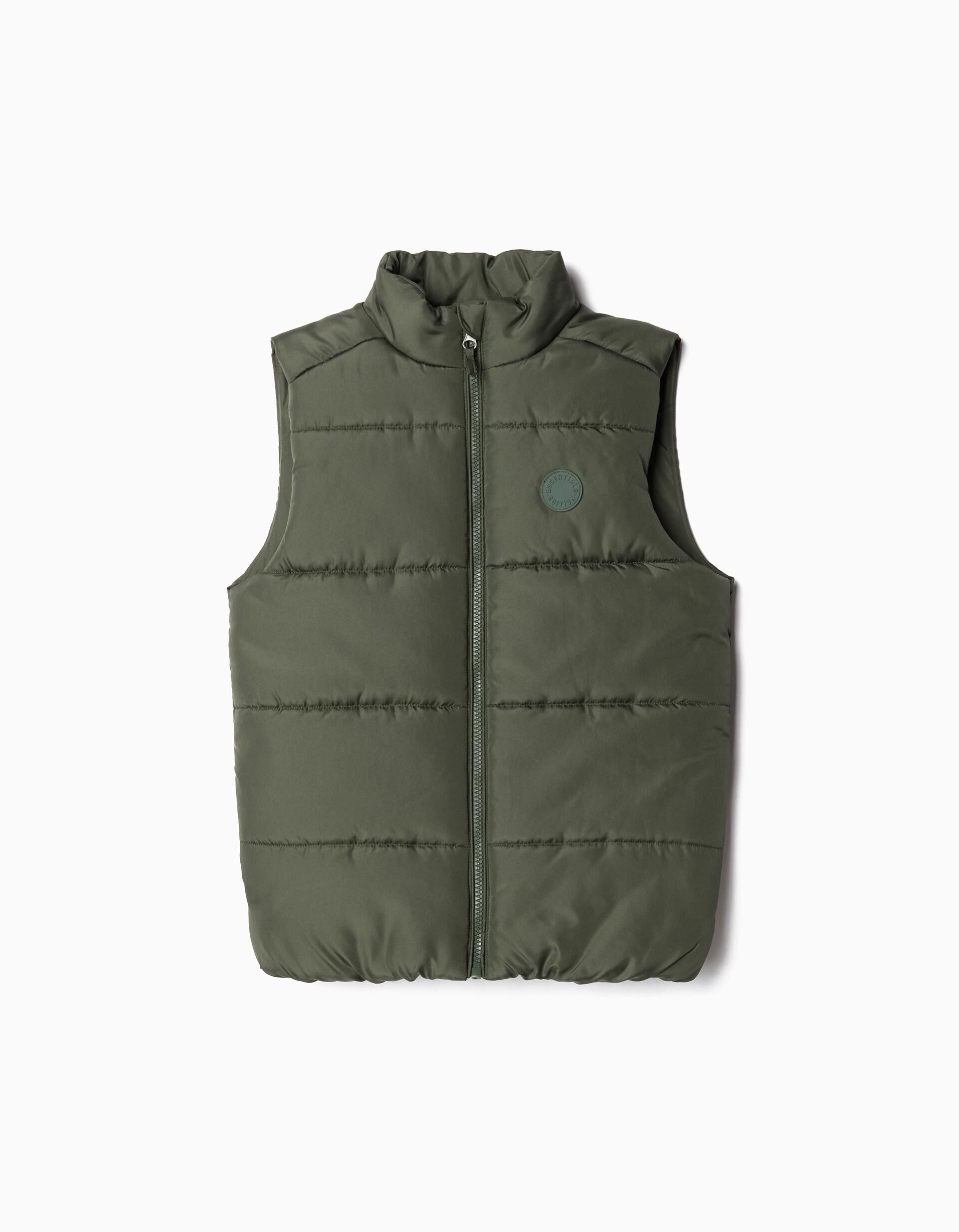 Colete Acolchoado, Menino, Verde Escuro