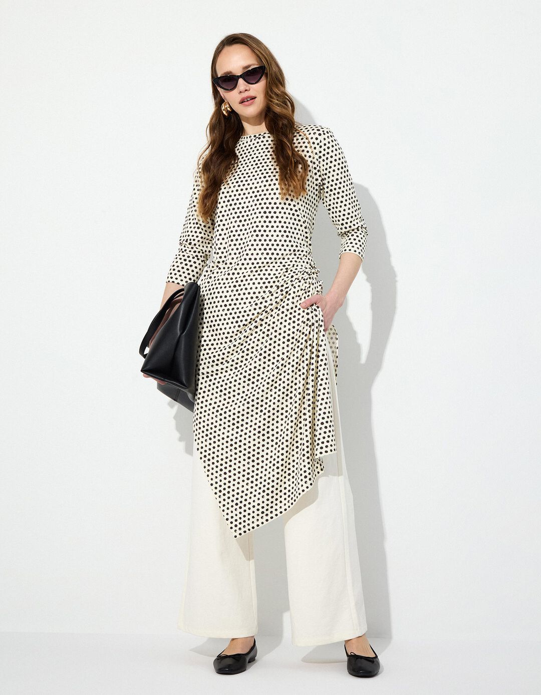 Vestido Estampado, Mulher, Branco 