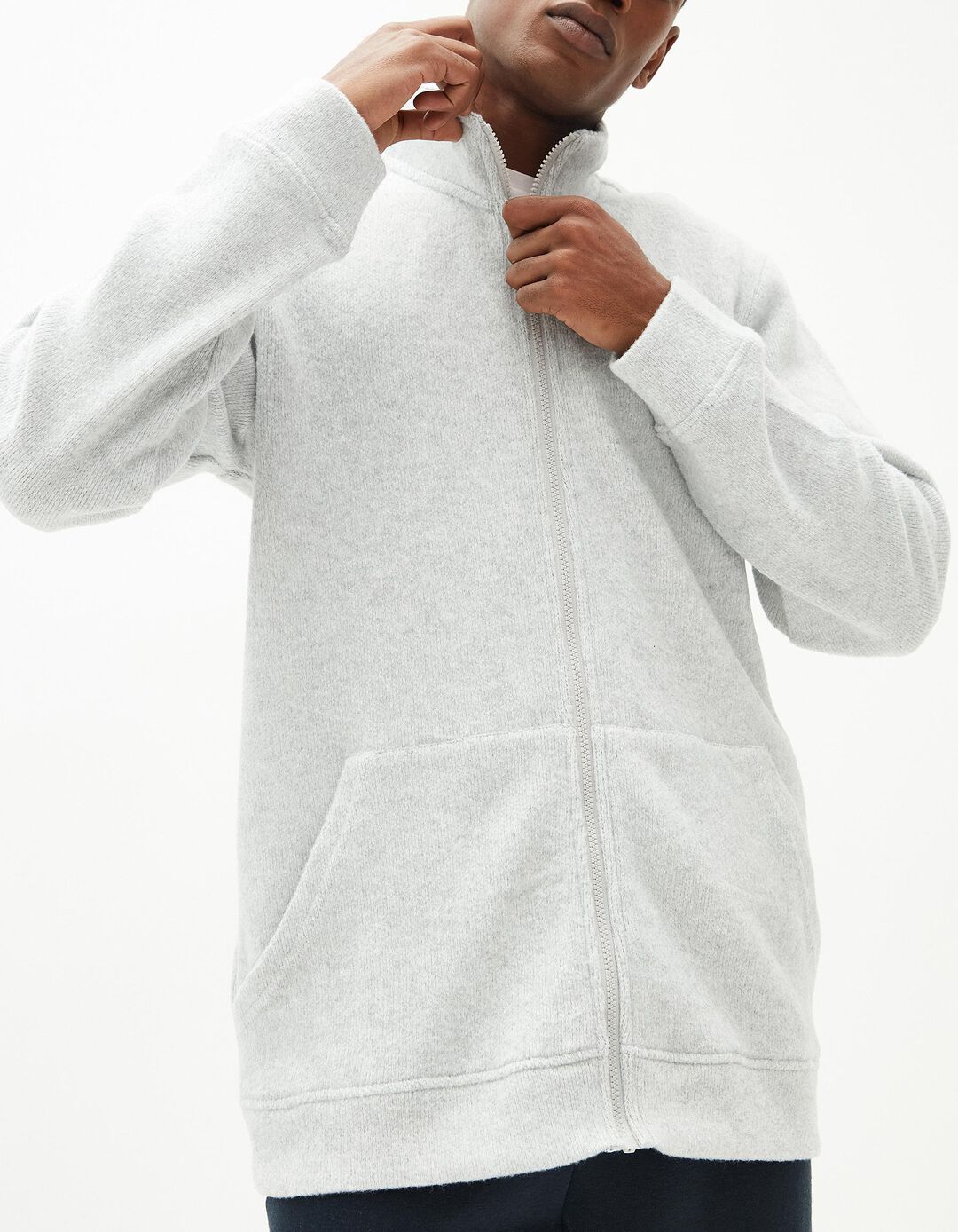 Casaco Fleece, Homem, Cinzento Claro