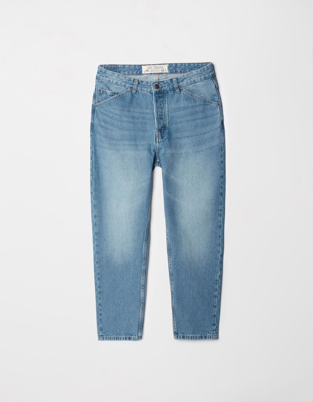Calças de Ganga 'Relaxed Crop Fit', Homem, Azul