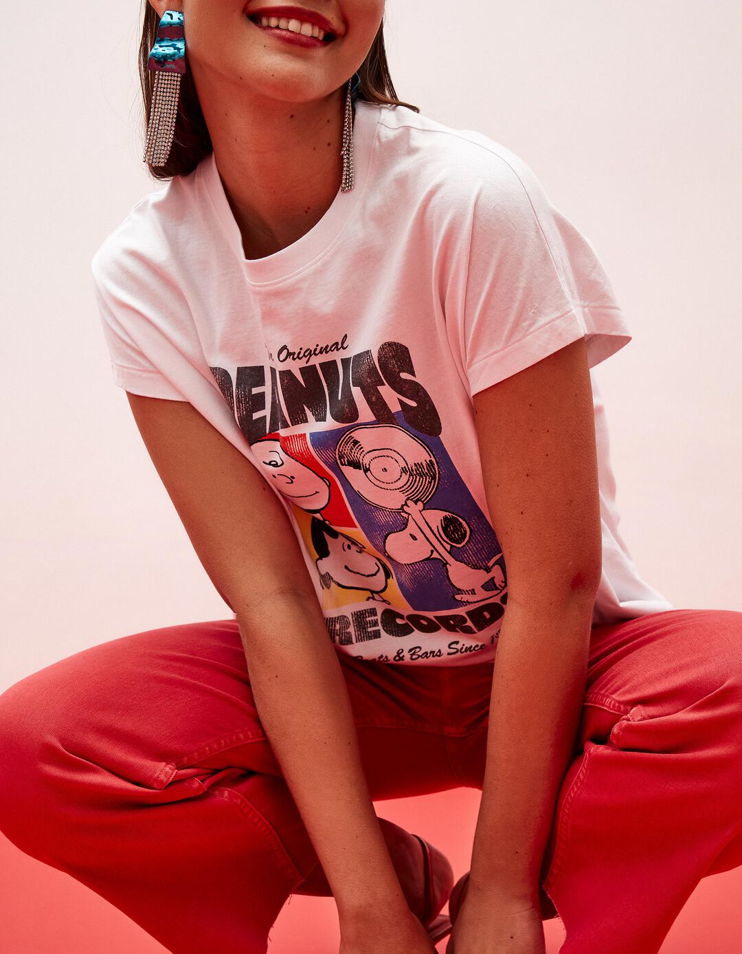 T-shirt 'Snoopy', Mulher, Branco