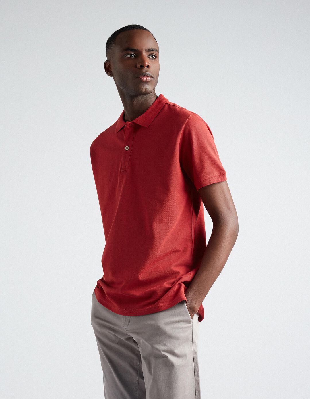 Polo Piquet, Homem, Vermelho