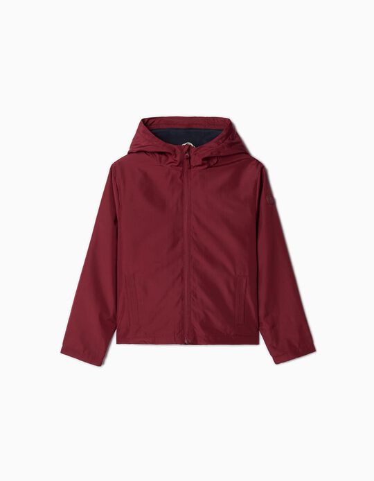 Comprar Online Parka Capuz Interior Polar, Menino, Vermelho Escuro